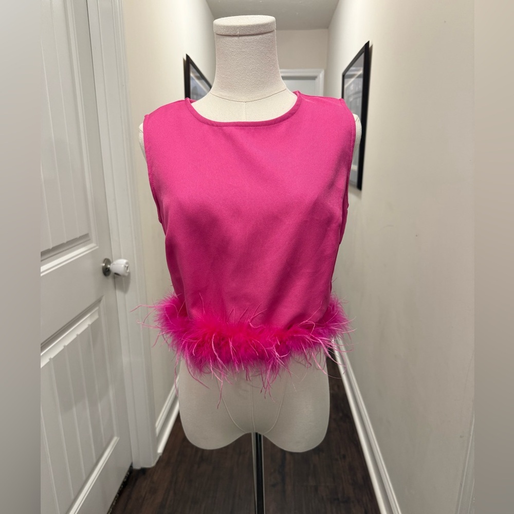 Main Strip Fuchsia Blouse